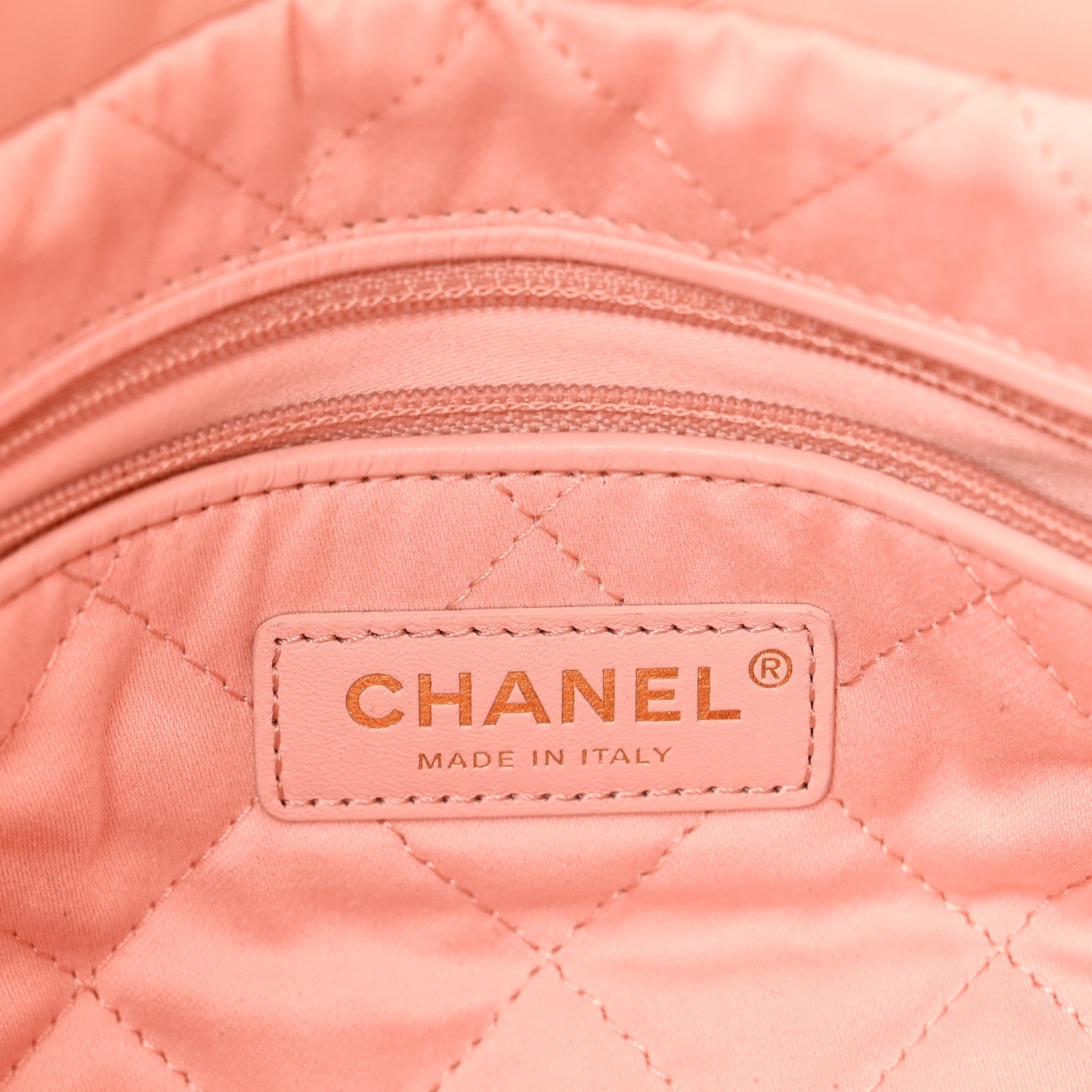 Chanel Shiny Calfskin Quilted Small Chanel 22 Light Pink