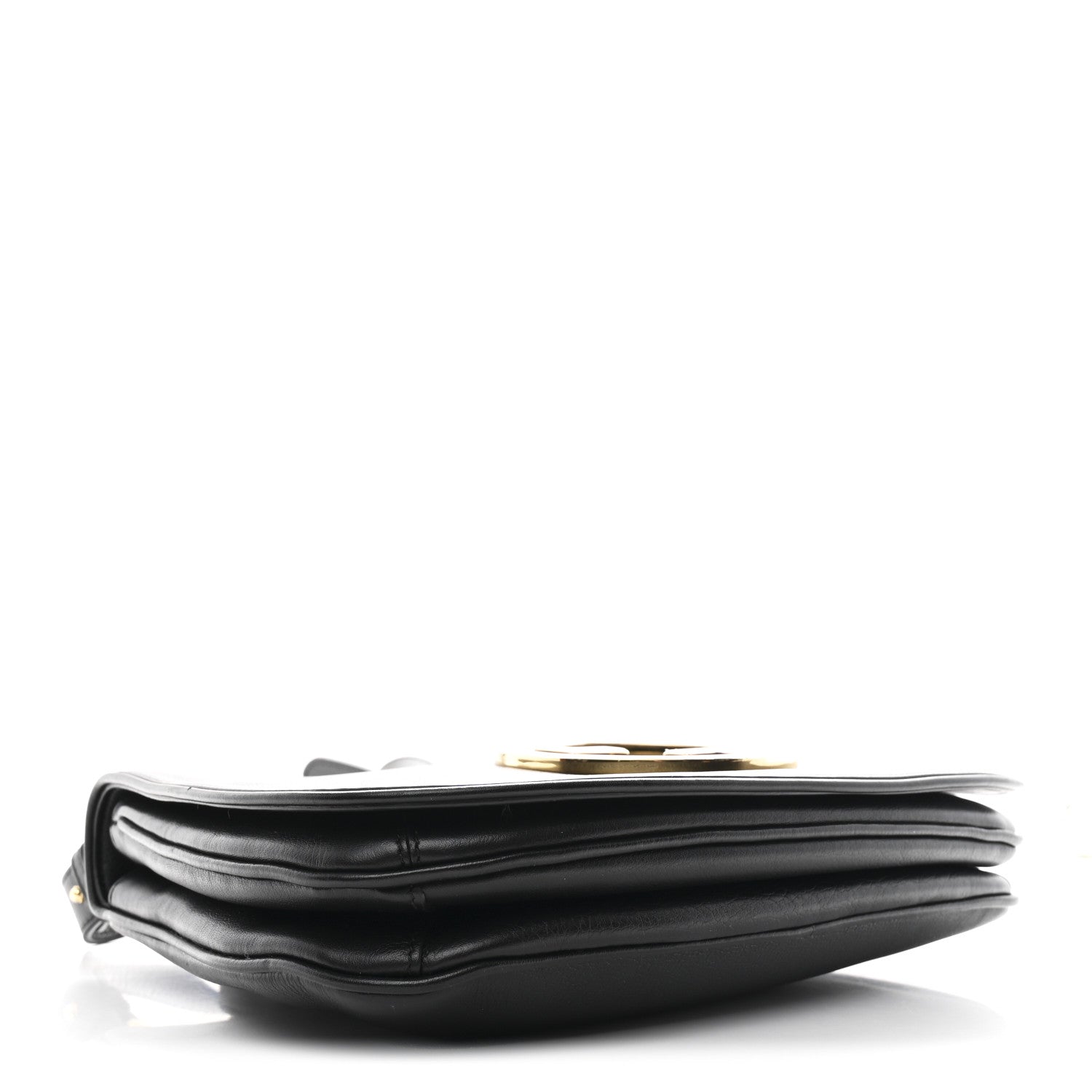 Gucci Roxy Calfskin Web Medium Studded Blondie Shoulder Flap Bag Black