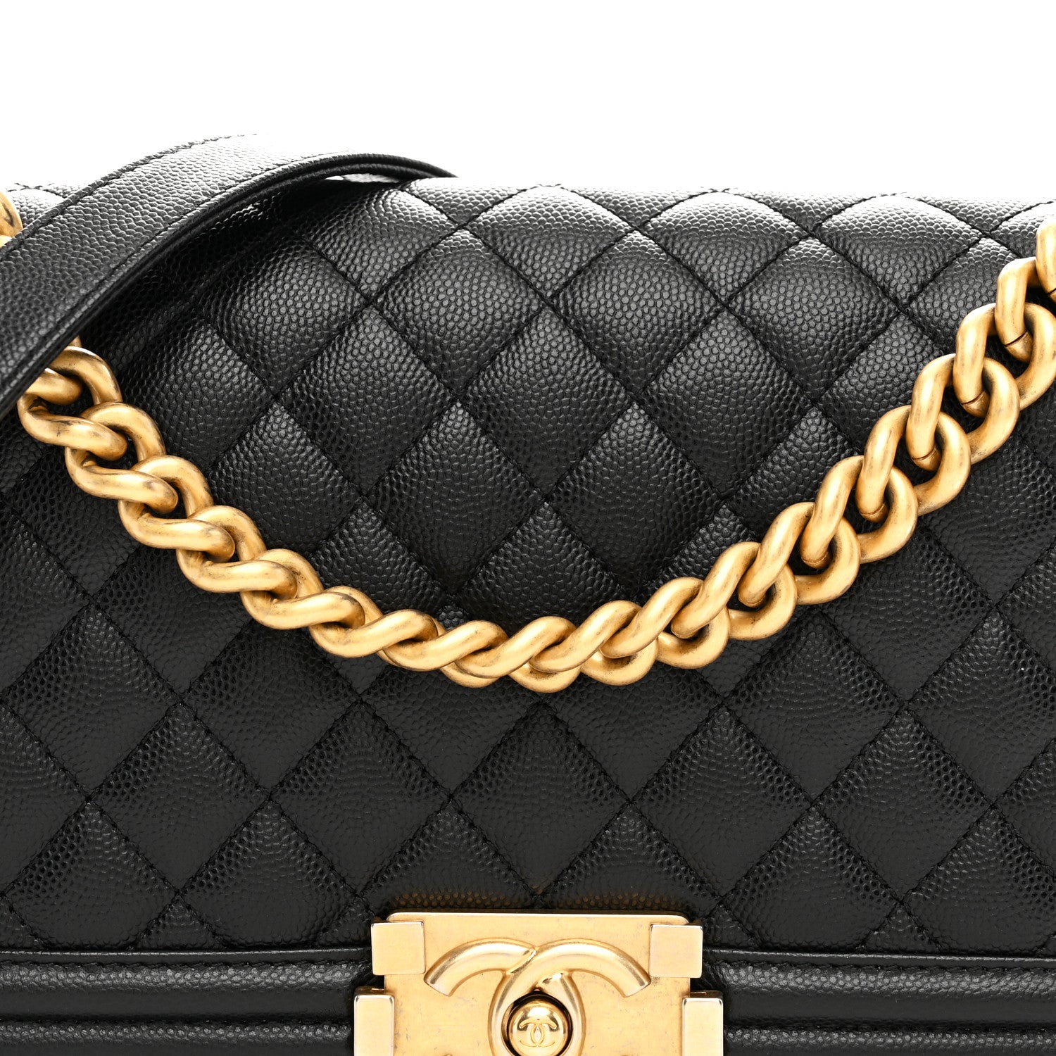 Chanel Caviar Quilted Medium Boy Flap Black