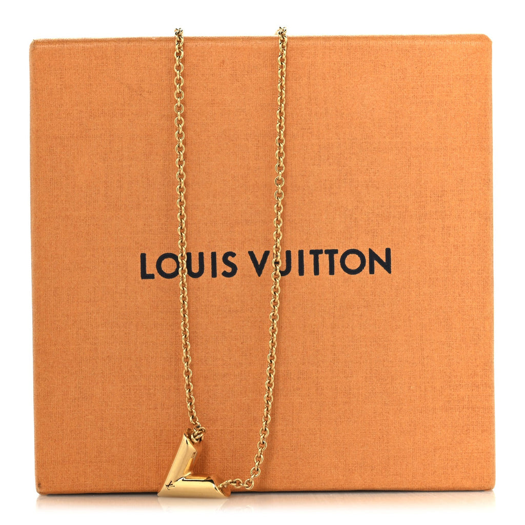Louis Vuitton Essential V Necklace Gold