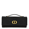 Christian Dior Technical Fabric Macrocannage Miss Caro Top Handle Pouch Black