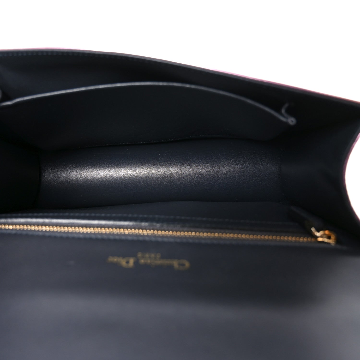 Christian Dior Metallic Patent Micro-Cannage Medium Diorama Flap Bag Pink