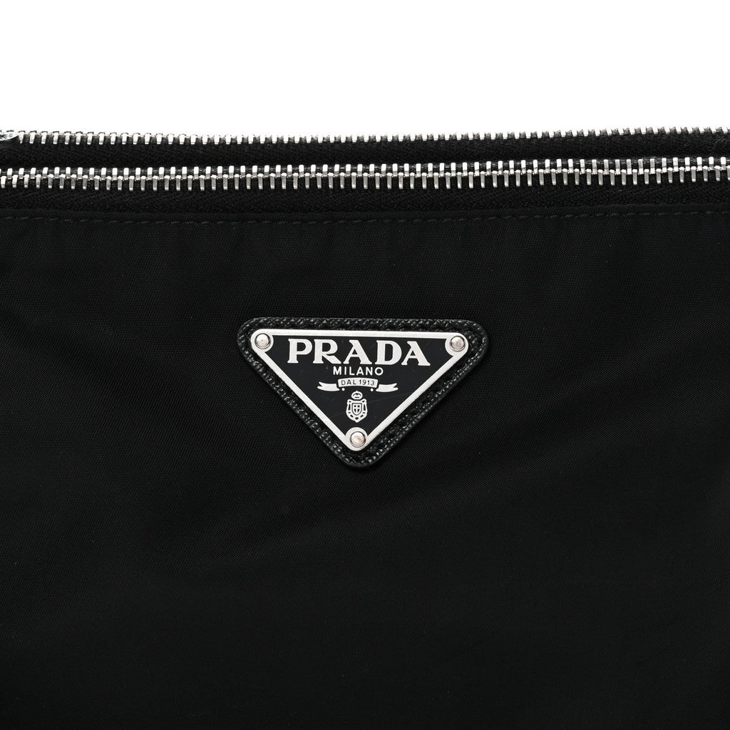 Prada Re-Nylon Saffiano Re-Edition 2000 Double Zip Crossbody Bag Black
