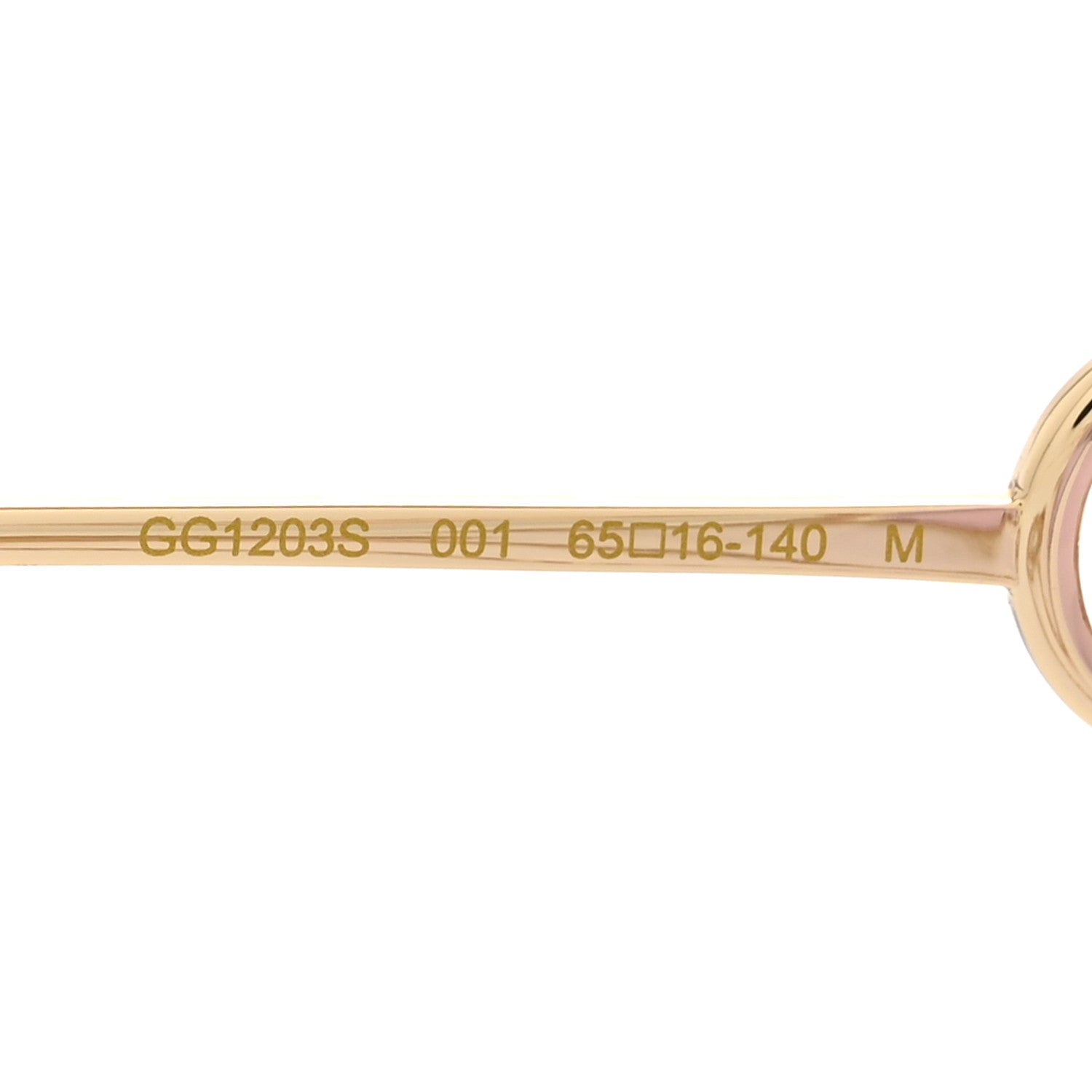 Gucci Metal Round Chain Sunglasses GG1203S Gold Purple