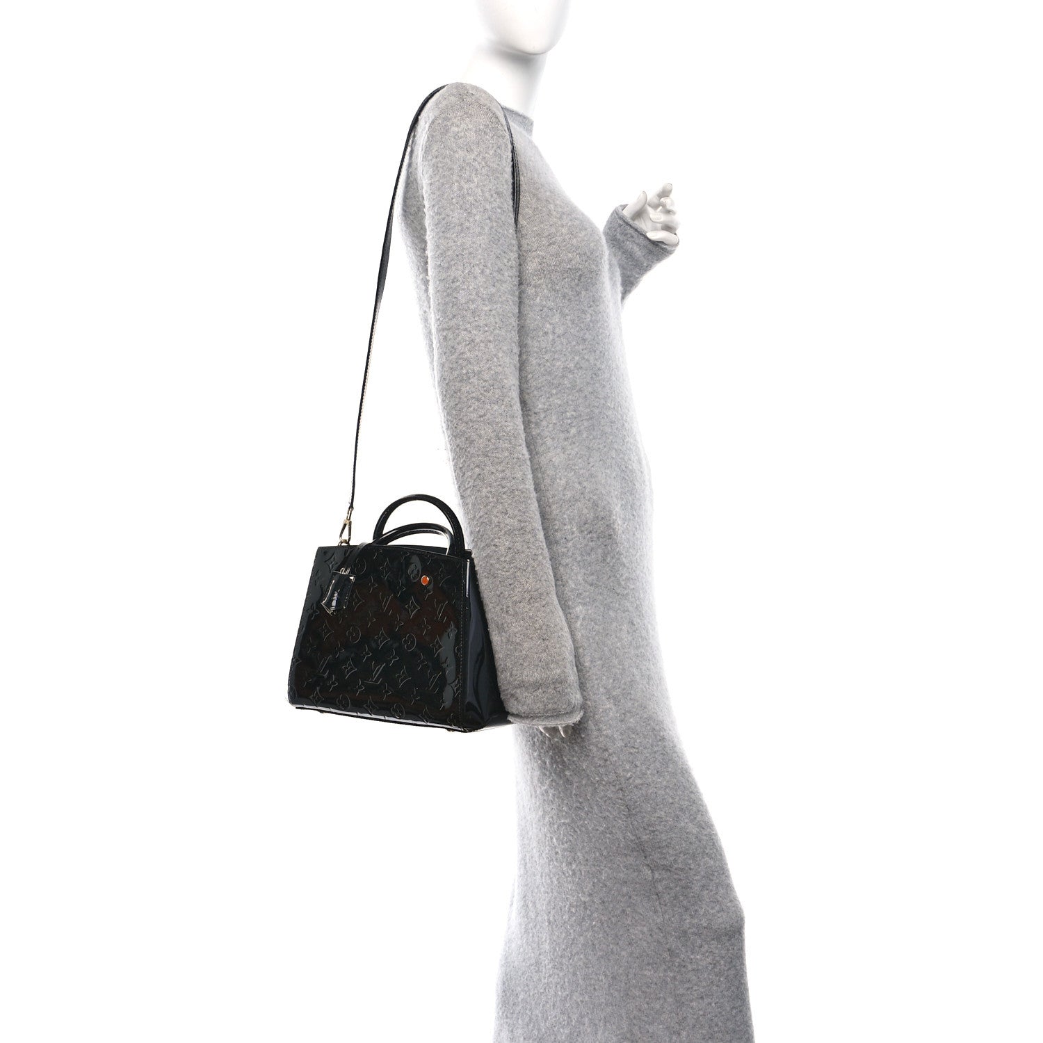 Louis Vuitton Vernis Montaigne BB Black