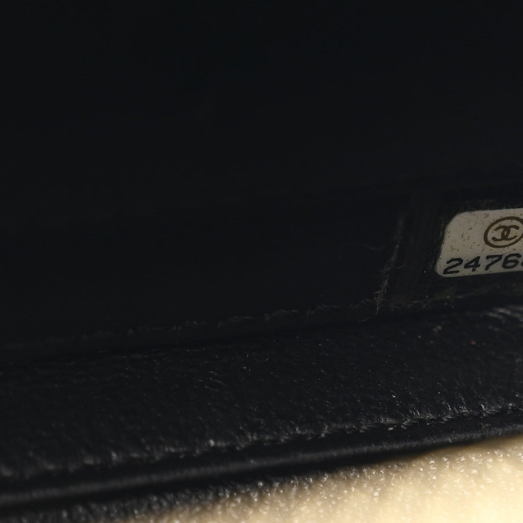 Chanel Caviar Quilted Small CC Filigree Vanity Case Black
