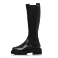 Calfskin Cap Toe CC Tall Boots 37.5 Black