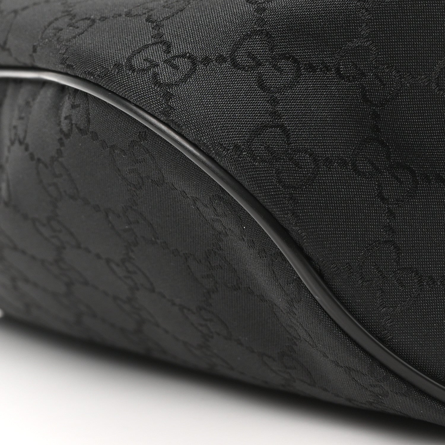 Gucci Nylon Monogram Fanny Pack Belt Bag Black