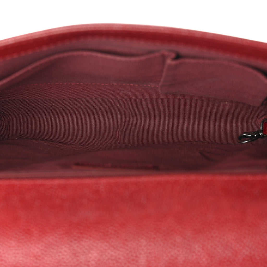 Chanel Caviar Quilted Large Boy Flap Dark Red