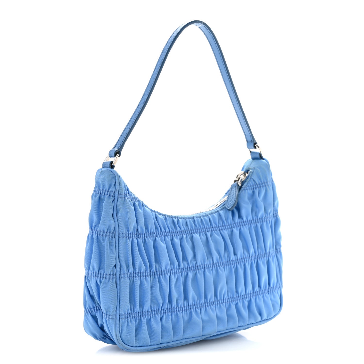 Prada Tessuto Nylon Gaufre Shoulder Bag Pervinca