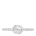 Gucci 18K White Gold Diamond Interlocking G Ring  53 6.5