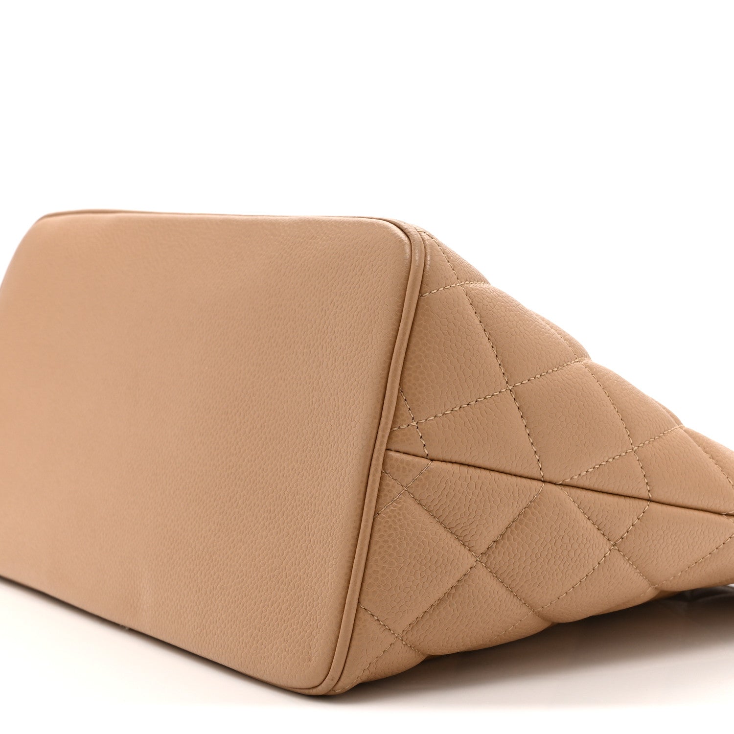 Chanel Caviar Quilted Medallion Tote Beige