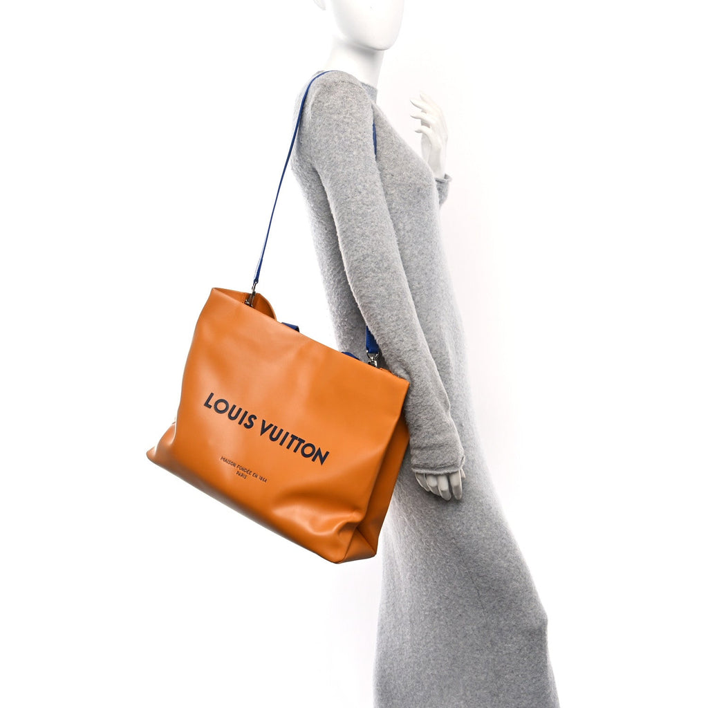 Louis Vuitton Cowhide Shopper Bag MM Safran