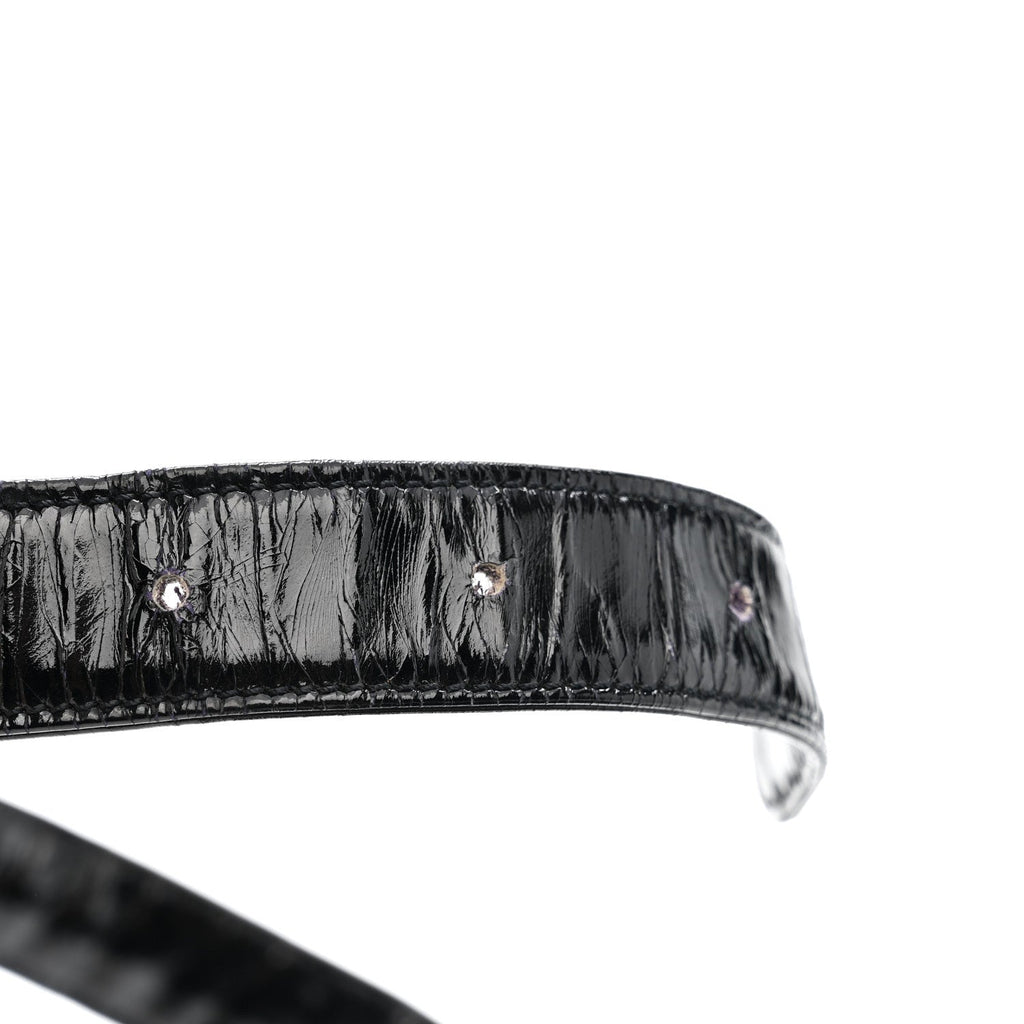 Chanel Patent Flap Waist Belt Bag Black