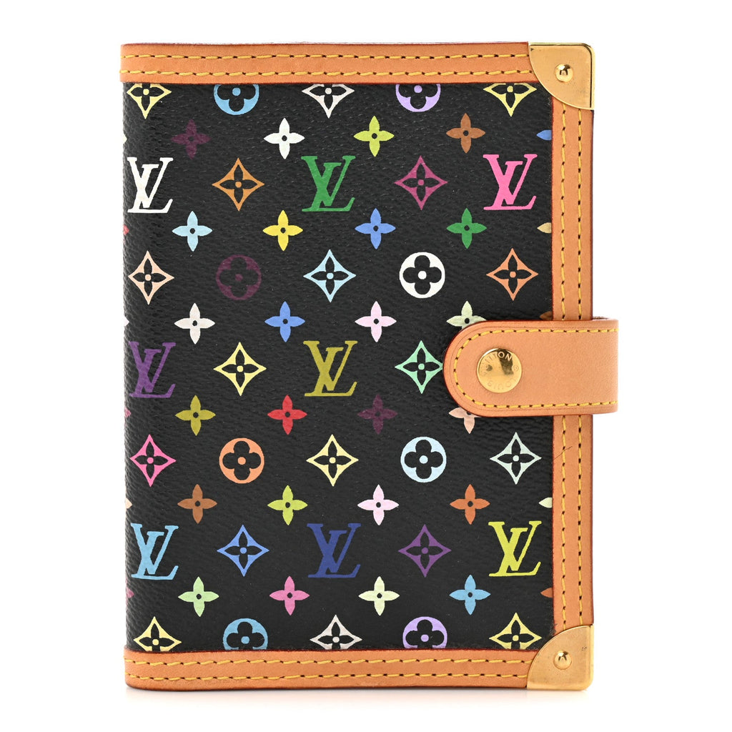 Louis Vuitton Monogram Multicolor Small Ring Agenda Cover Black