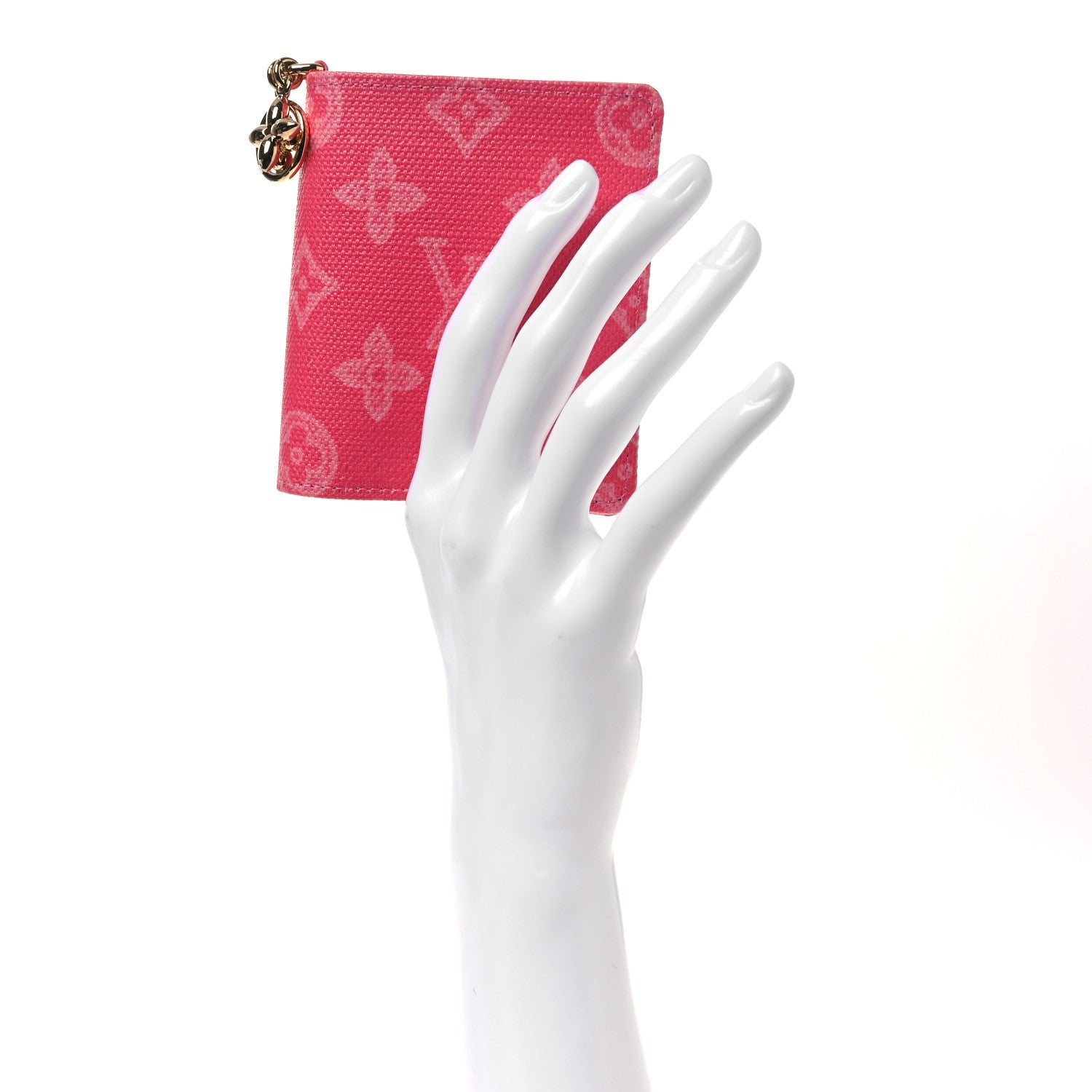 Louis Vuitton Monogram Origine LV Charms Pocket Wallet Rose Ruban