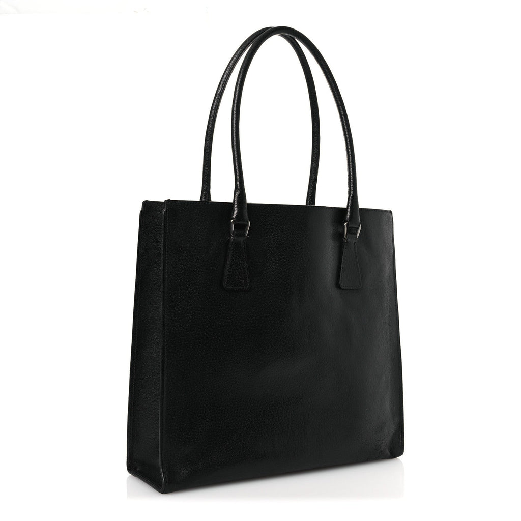 Prada Cinghiale Triangle Tote Black