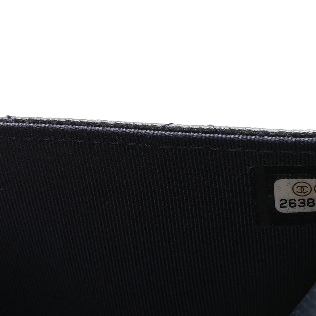 Chanel Caviar Quilted Wallet on Chain WOC Navy Blue