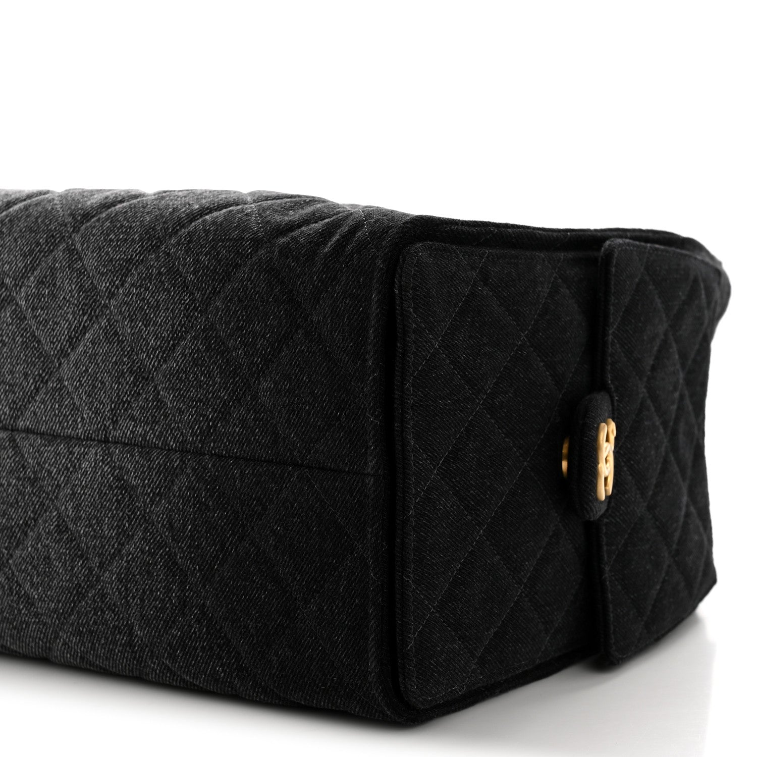 Chanel Washed Denim Quilted Medium Chanel 25 Handbag Black