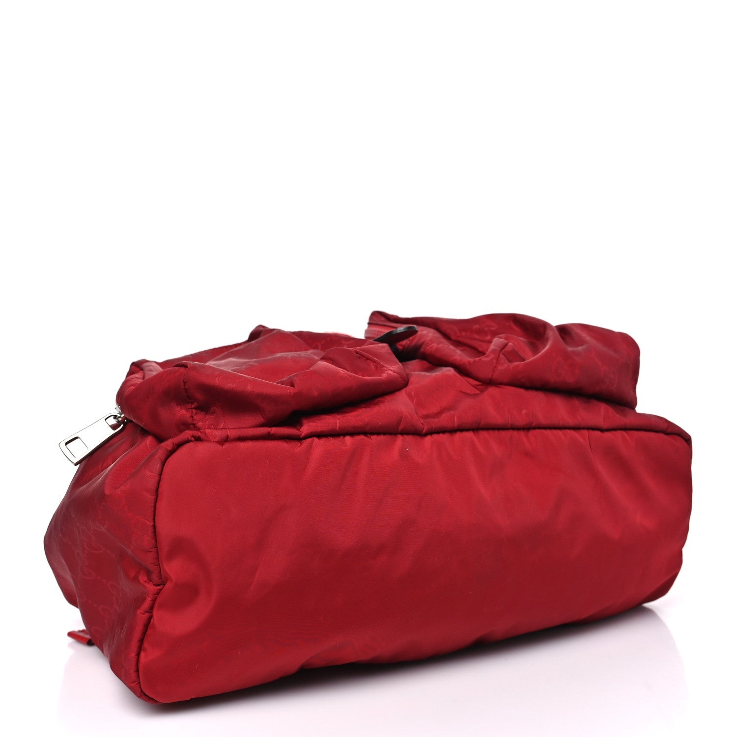 Gucci Nylon Monogram Medium Light Single Buckle Backpack Vibrant Red