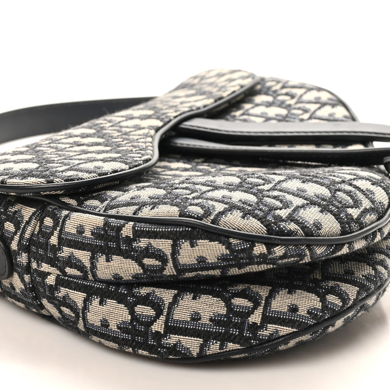 Christian Dior Oblique Saddle Bag Blue