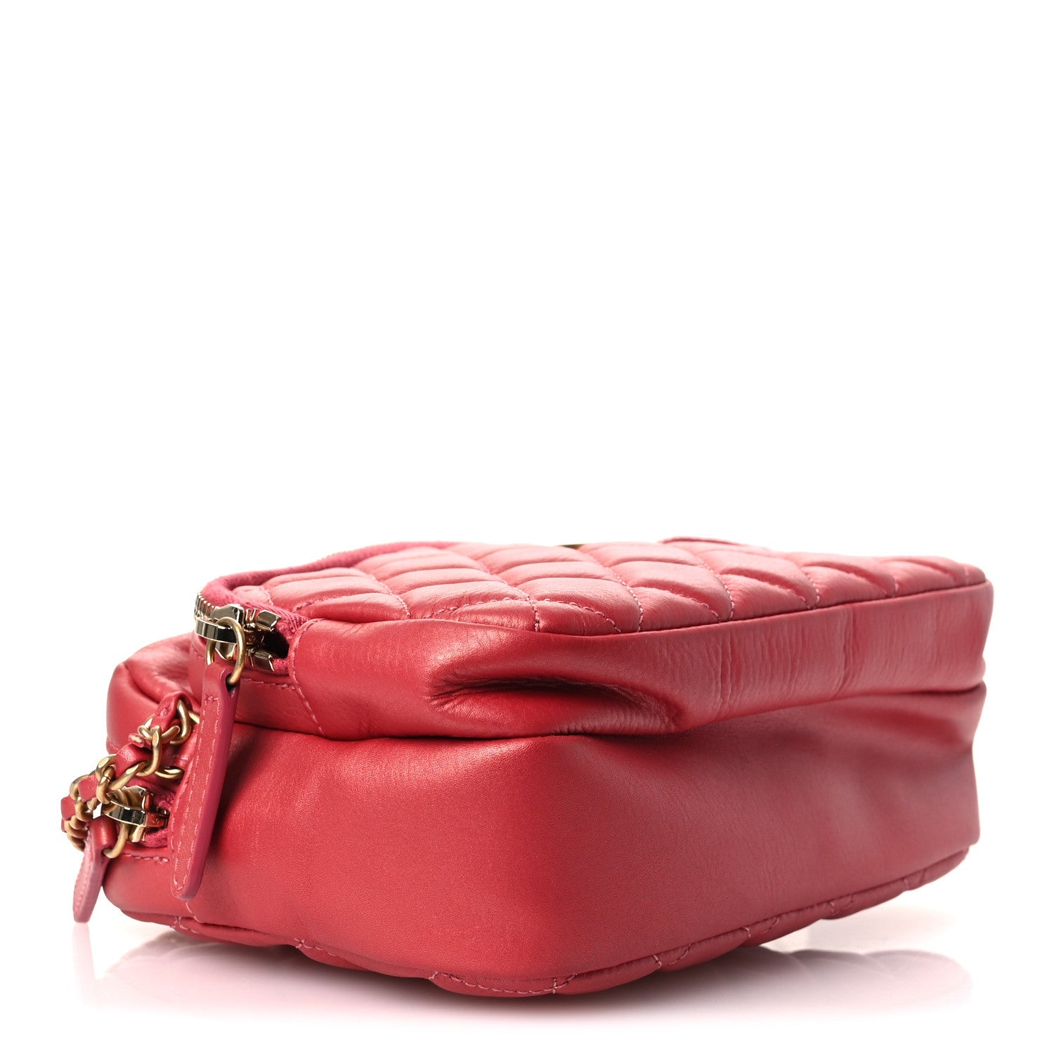 Chanel Calfskin Quilted Day Trips Camera Case Pink