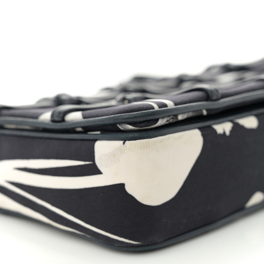 Chanel Silk Lambskin Tahiti Timeless Flap Navy White