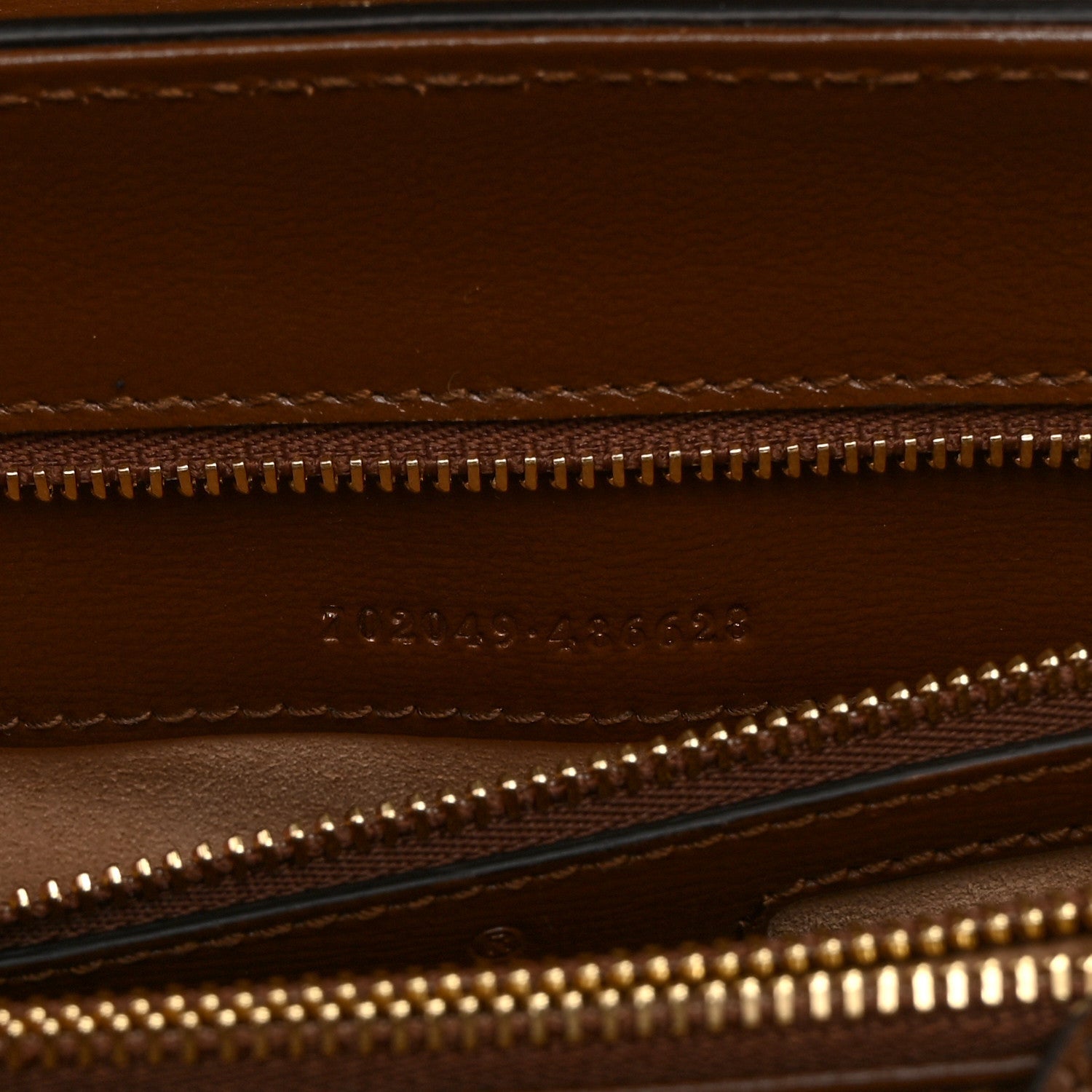 Gucci GG Supreme Monogram Calfskin Medium Horsebit 1955 Top Handle Bag Beige Ebony Brown Sugar
