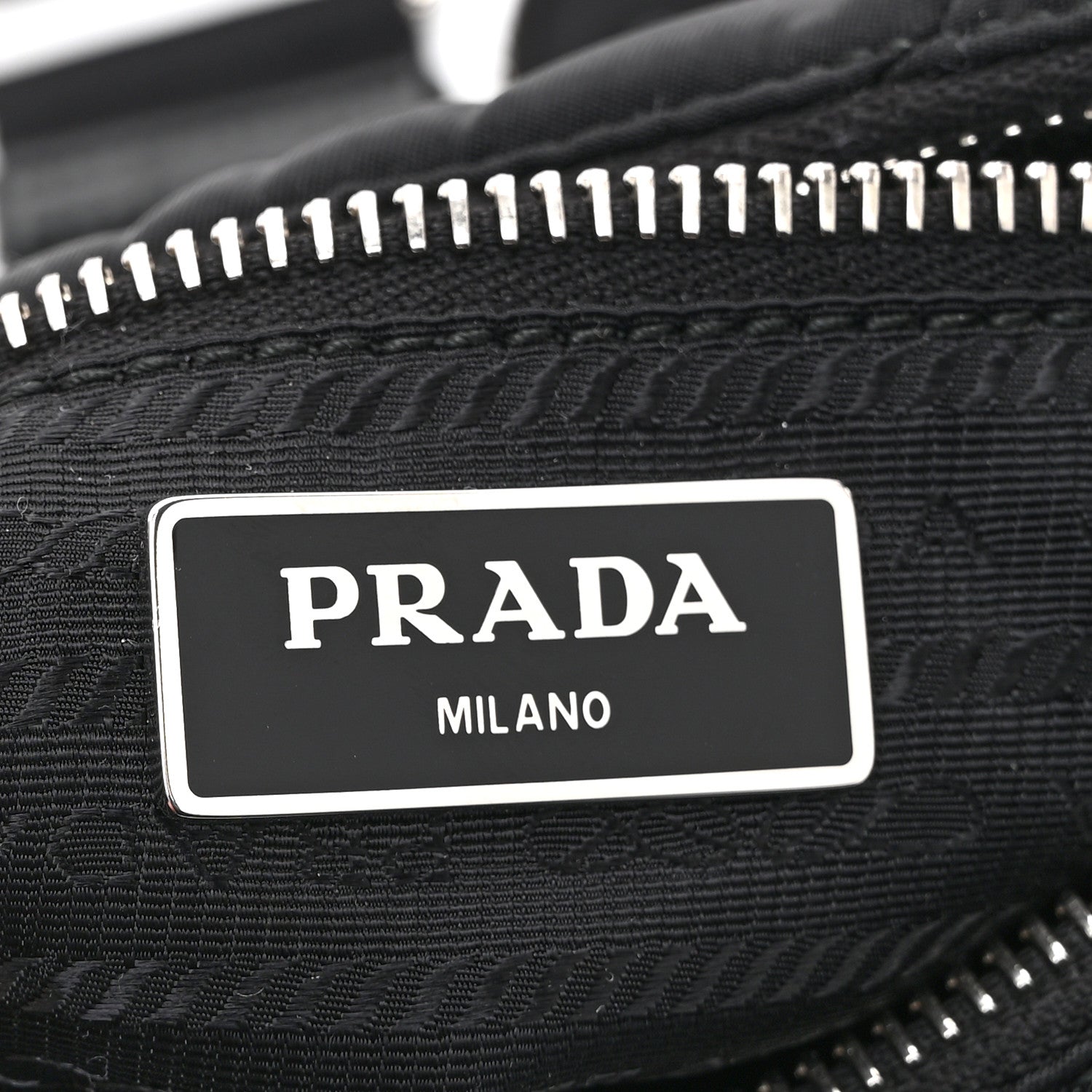 Prada Re-Nylon Triangle Padded Patchwork Shoulder Bag Black
