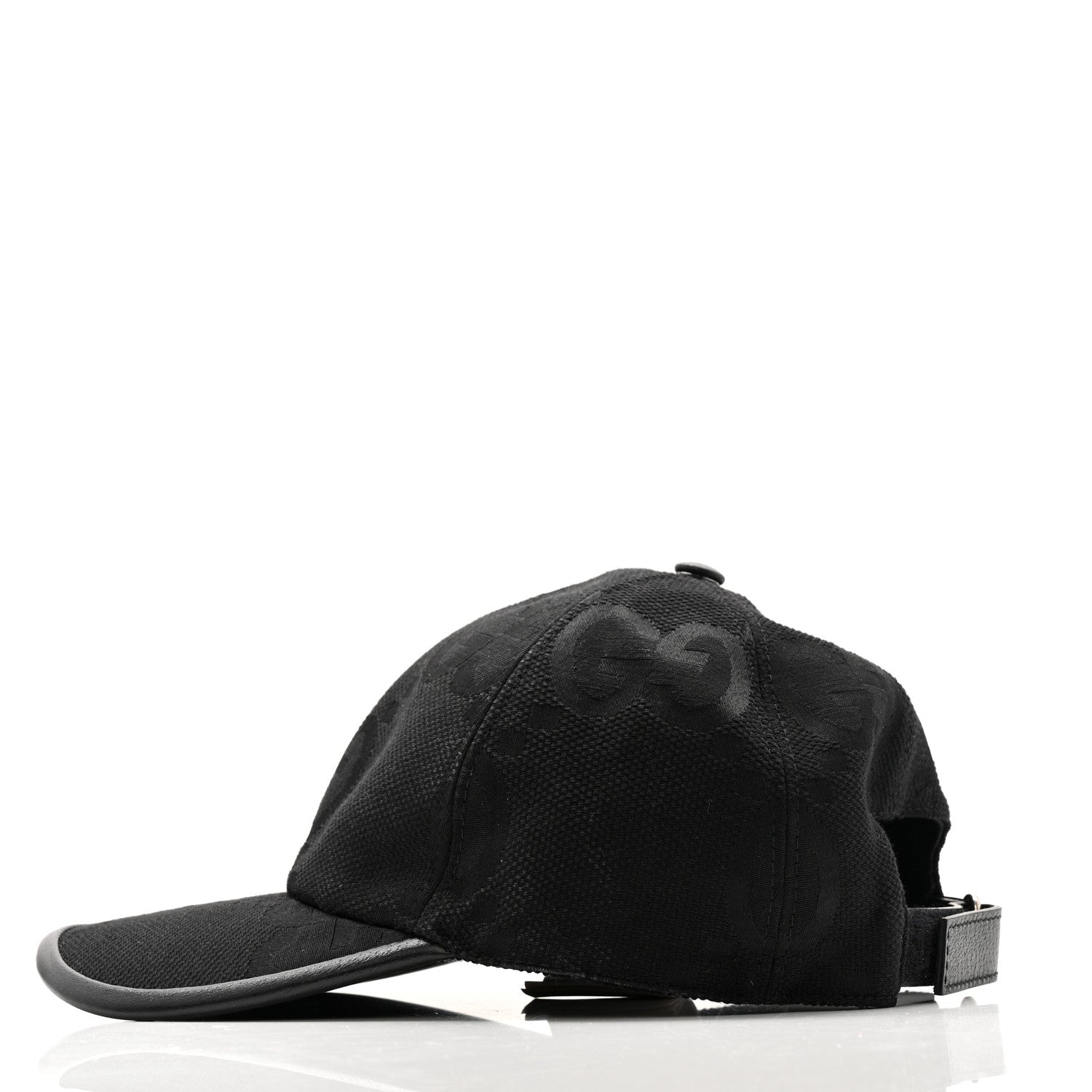 Gucci Monogram Jumbo GG Baseball Hat XS Black
