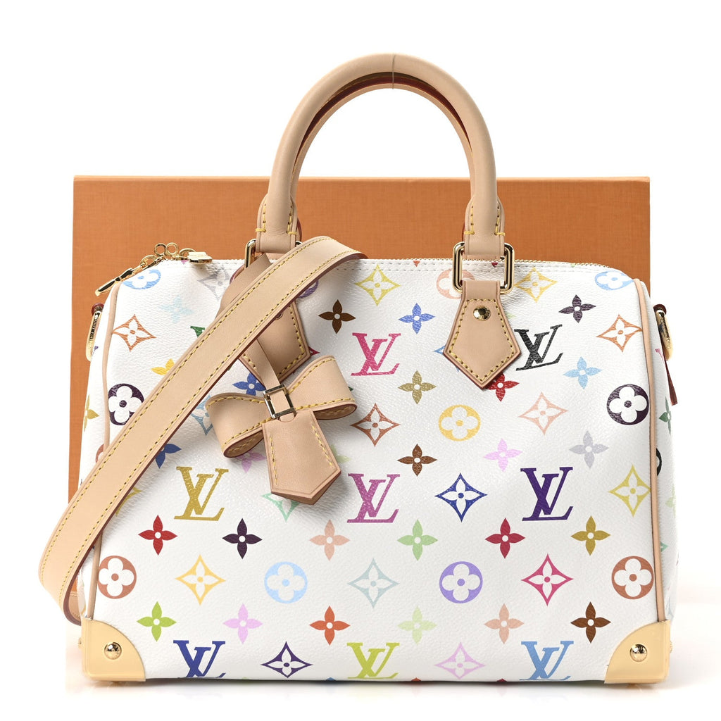 Louis Vuitton LV X TM Monogram Multicolor Speedy Bandouliere 25 White