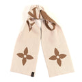 Louis Vuitton Wool Maille Knit Flight Mode LV Medallion Scarf Camel Rose