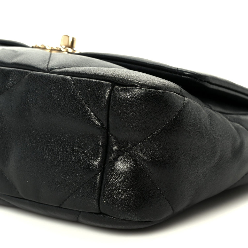 Chanel Lambskin Quilted Medium Chanel 19 Flap Black
