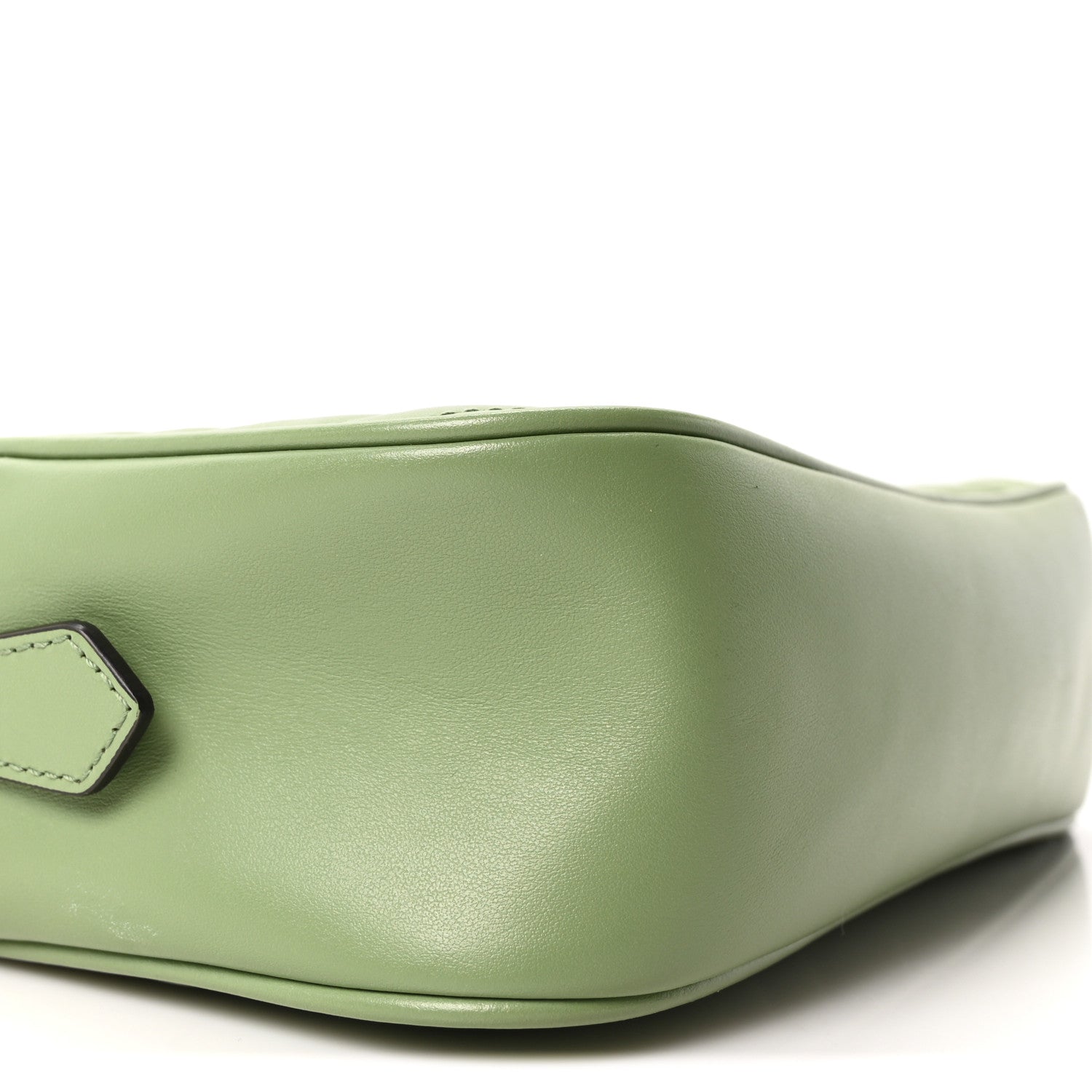 Gucci Calfskin Matelasse Small GG Marmont Chain Shoulder Bag Salamander Green