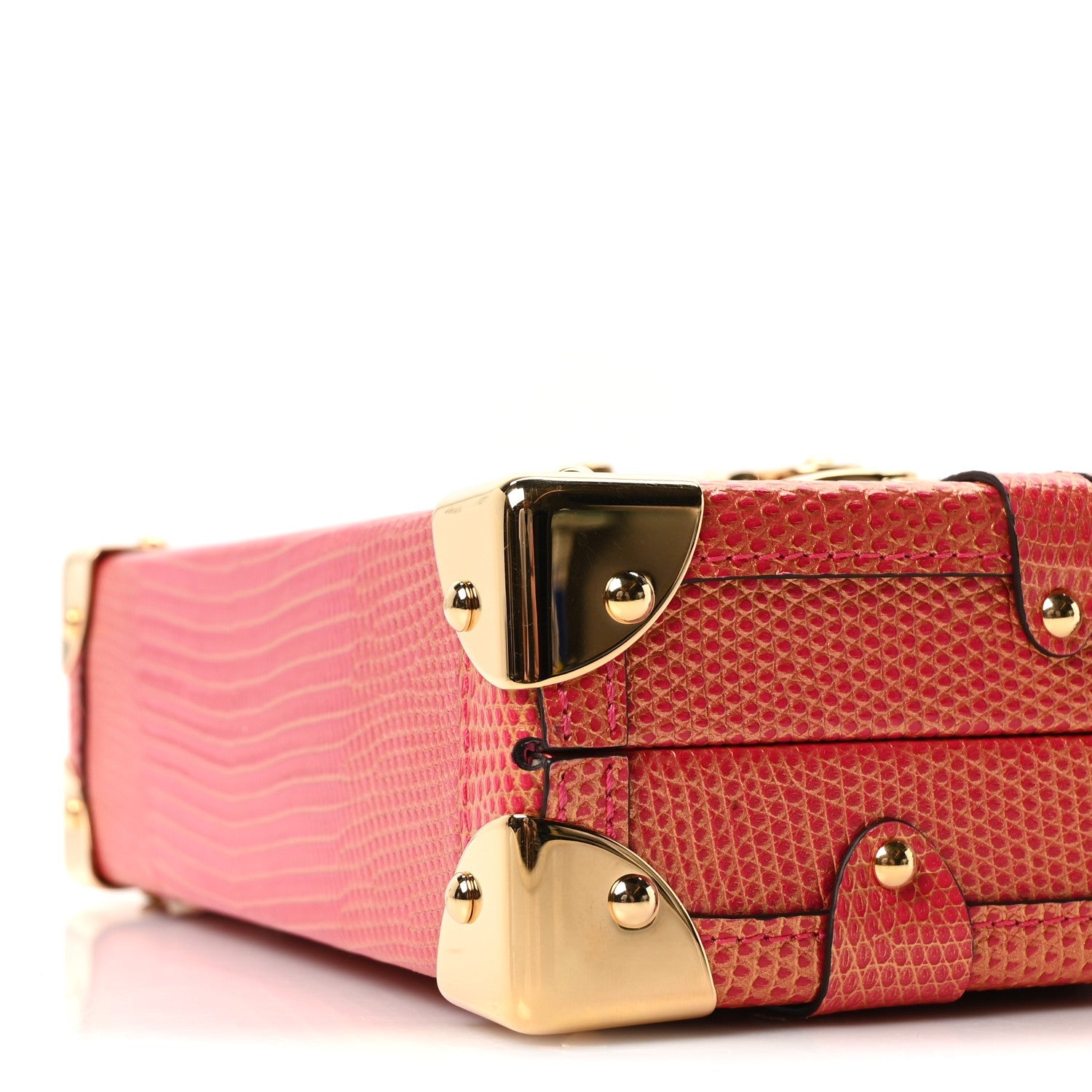 Louis Vuitton Metalic Lizard Petite Malle Pink