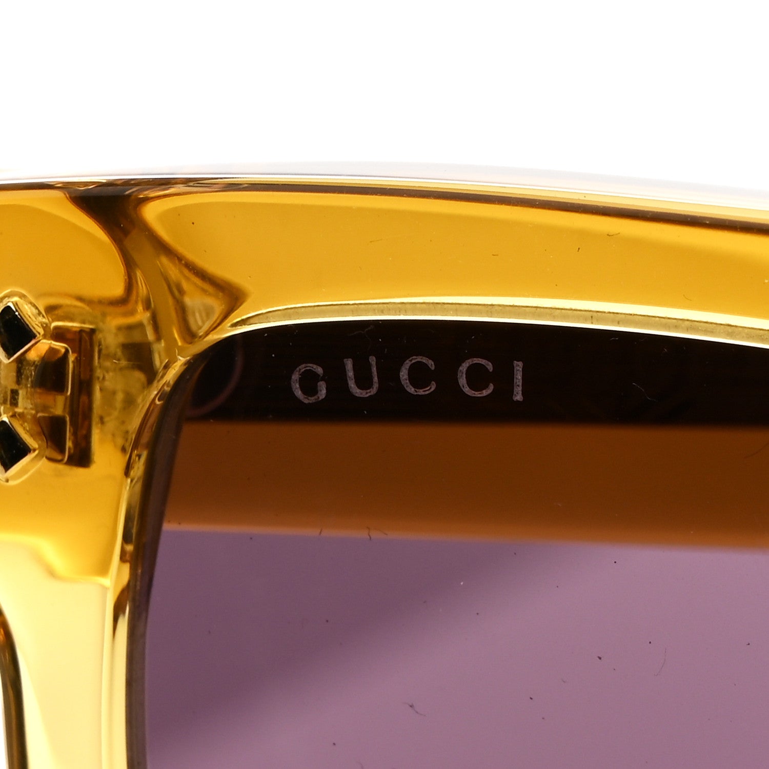 Gucci Acetate Square Frame Sunglasses GG1085S Yelllow