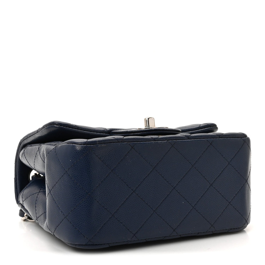 Chanel Caviar Quilted Mini Square Flap Navy