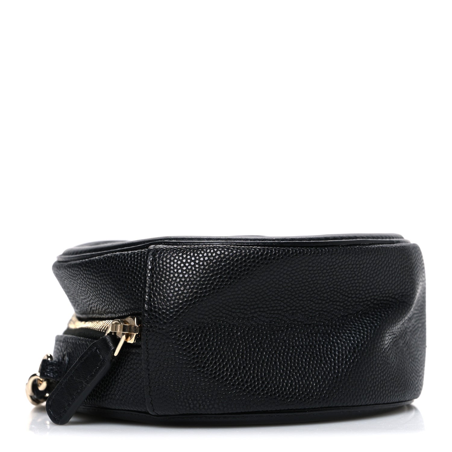 Chanel Caviar Quilted Round Filigree Crossbody Black