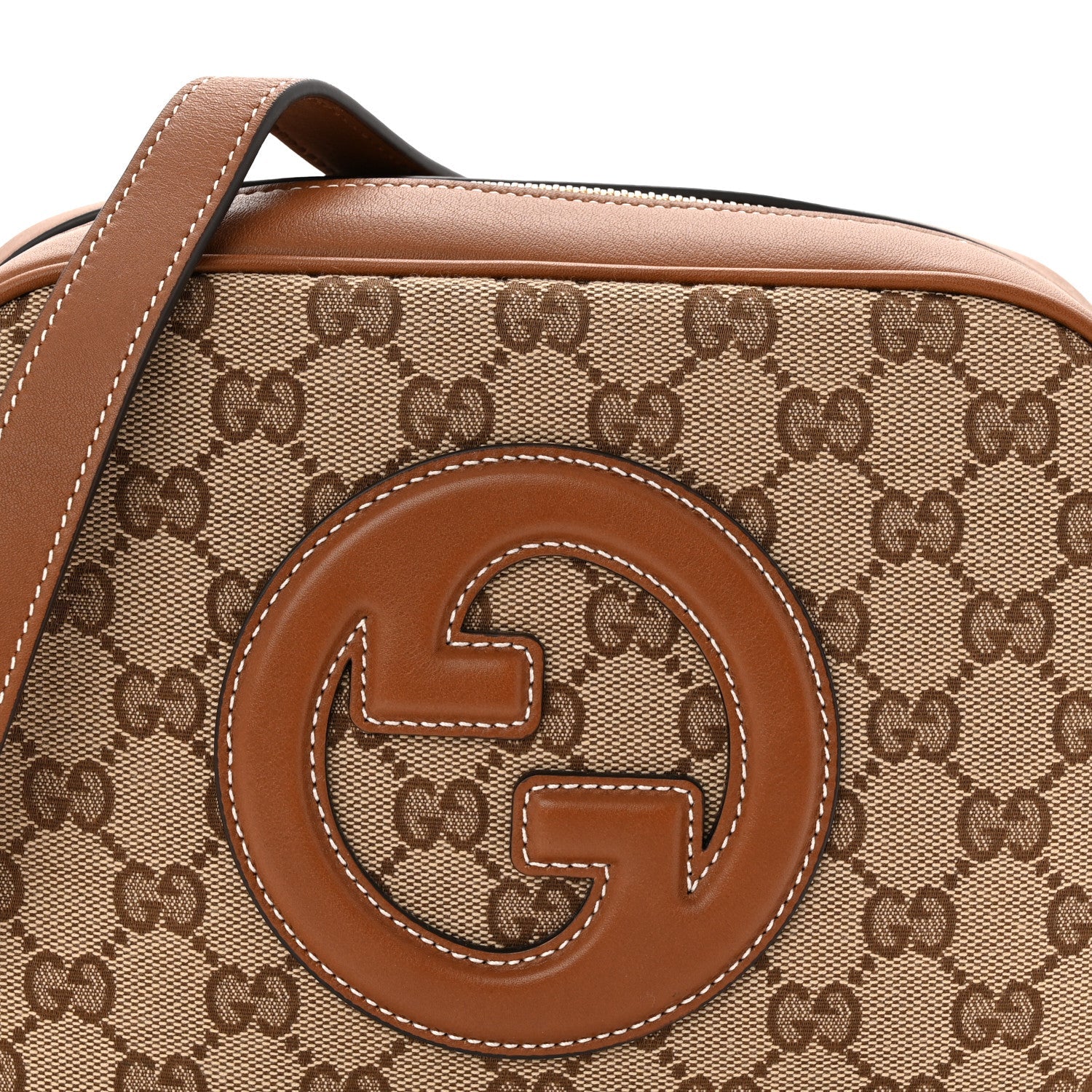 Gucci GG Supreme Calfskin Mini Blondie Bag Beige Ebony Sundial