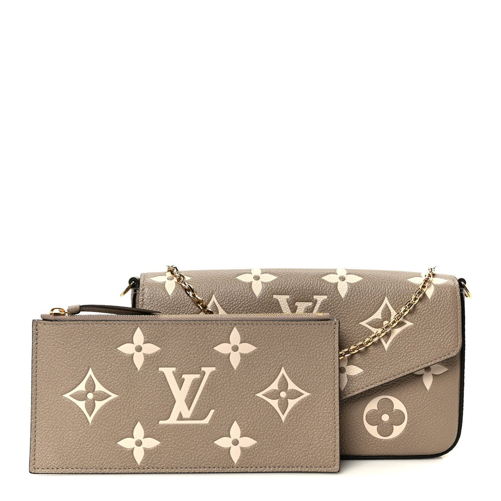 Louis Vuitton Empreinte Monogram Giant Felicie Pochette Tourterelle Creme