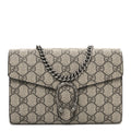 Gucci GG Supreme Monogram Mini Dionysus Chain Wallet Beige Taupe