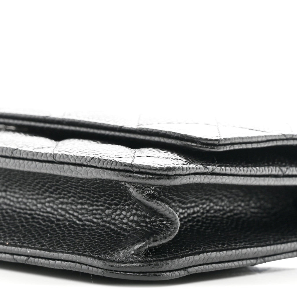 Chanel Caviar Quilted Wallet on Chain WOC Black