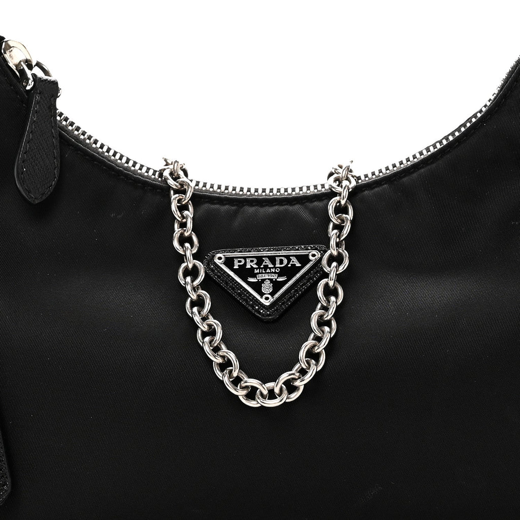 Prada Nylon Re-Edition 2005 Shoulder Bag Black