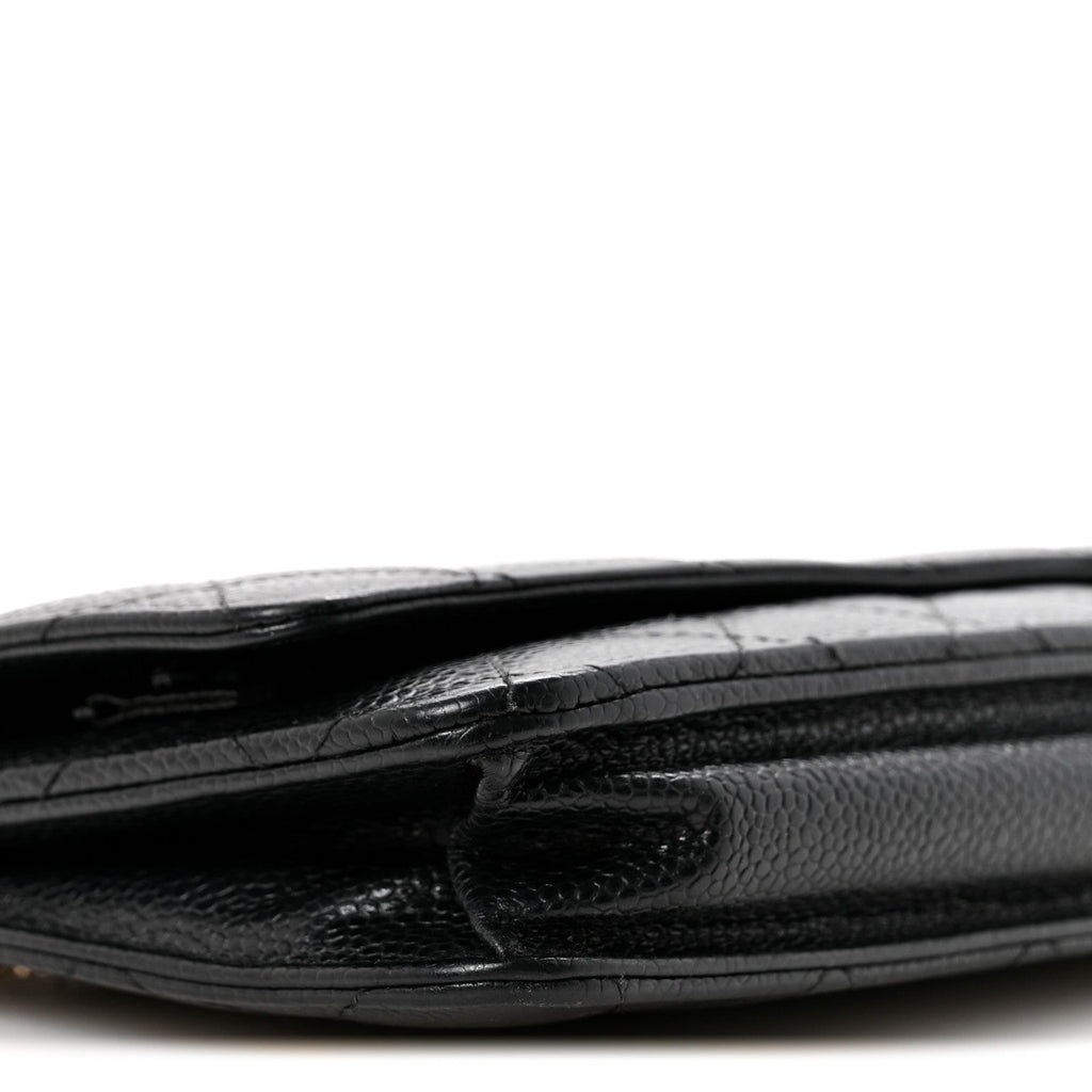 Chanel Caviar Quilted Wallet On Chain WOC Black