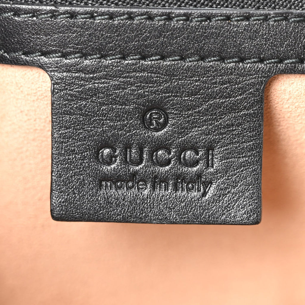 Gucci Calfskin Matelasse Medium GG Marmont Shoulder Bag Black