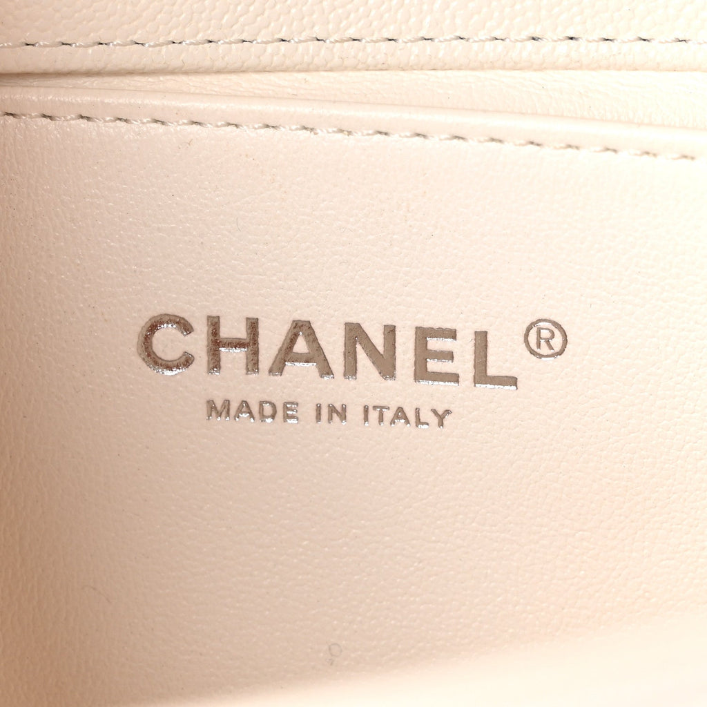 Chanel Caviar Quilted Medium Boy Flap White