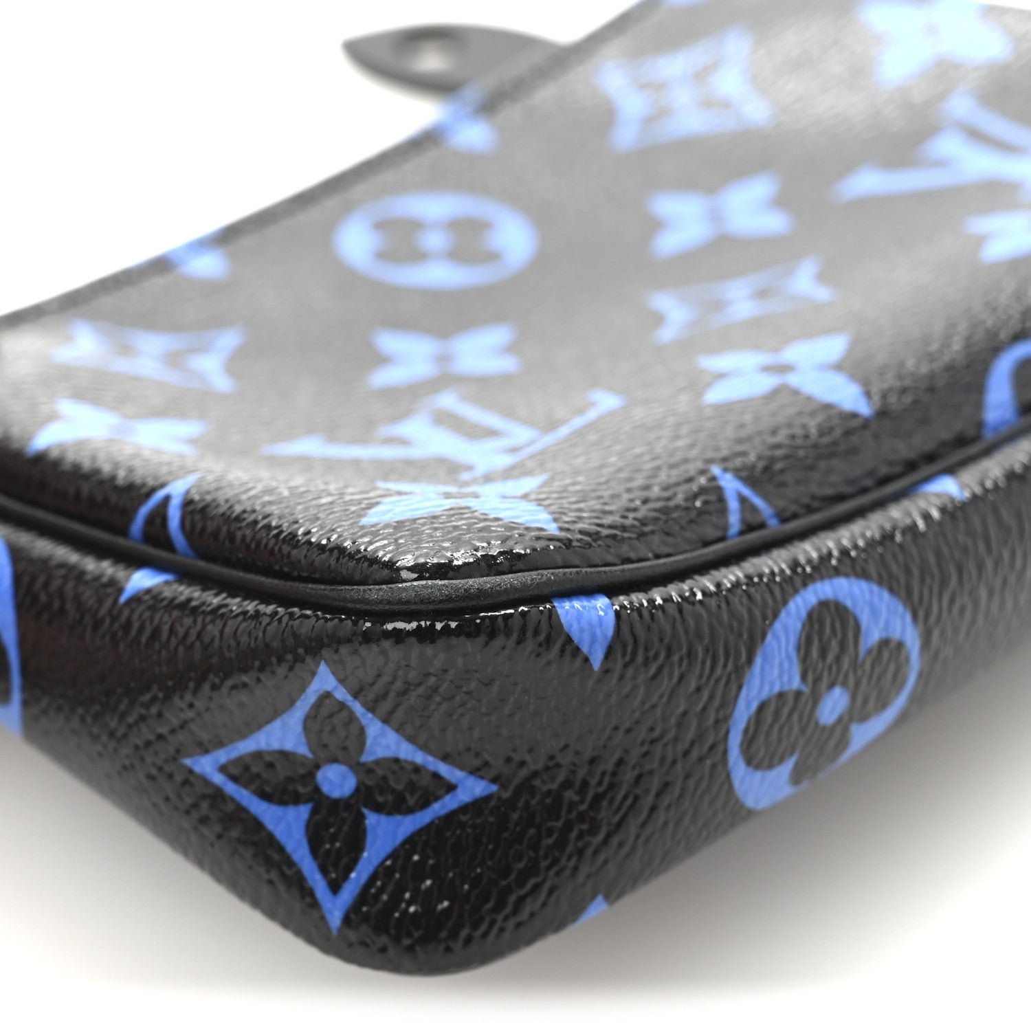 Louis Vuitton Colored Monogram Mini Pochette Accessories Blue Black