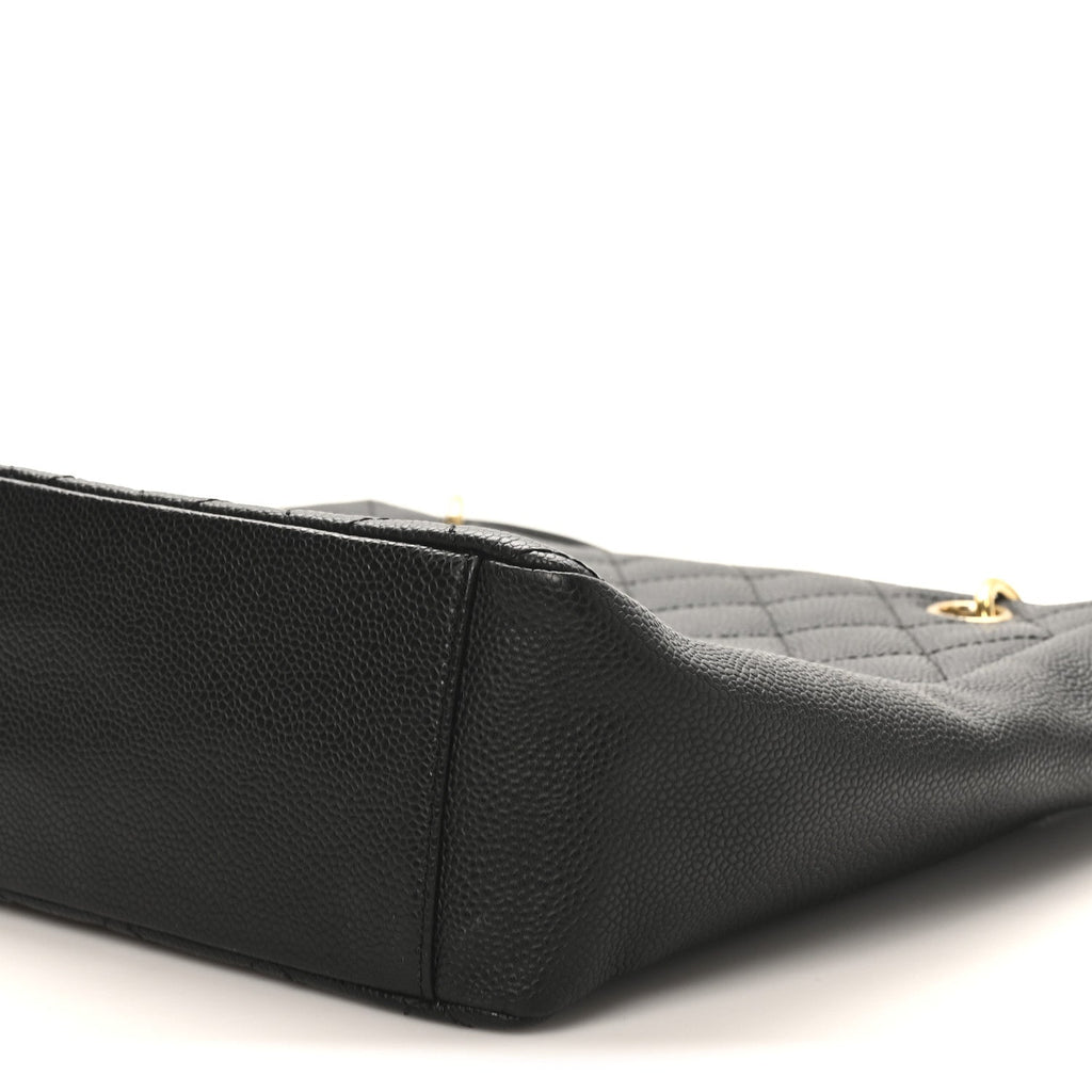 Chanel Caviar Quilted Petit Shopping Tote PST Black