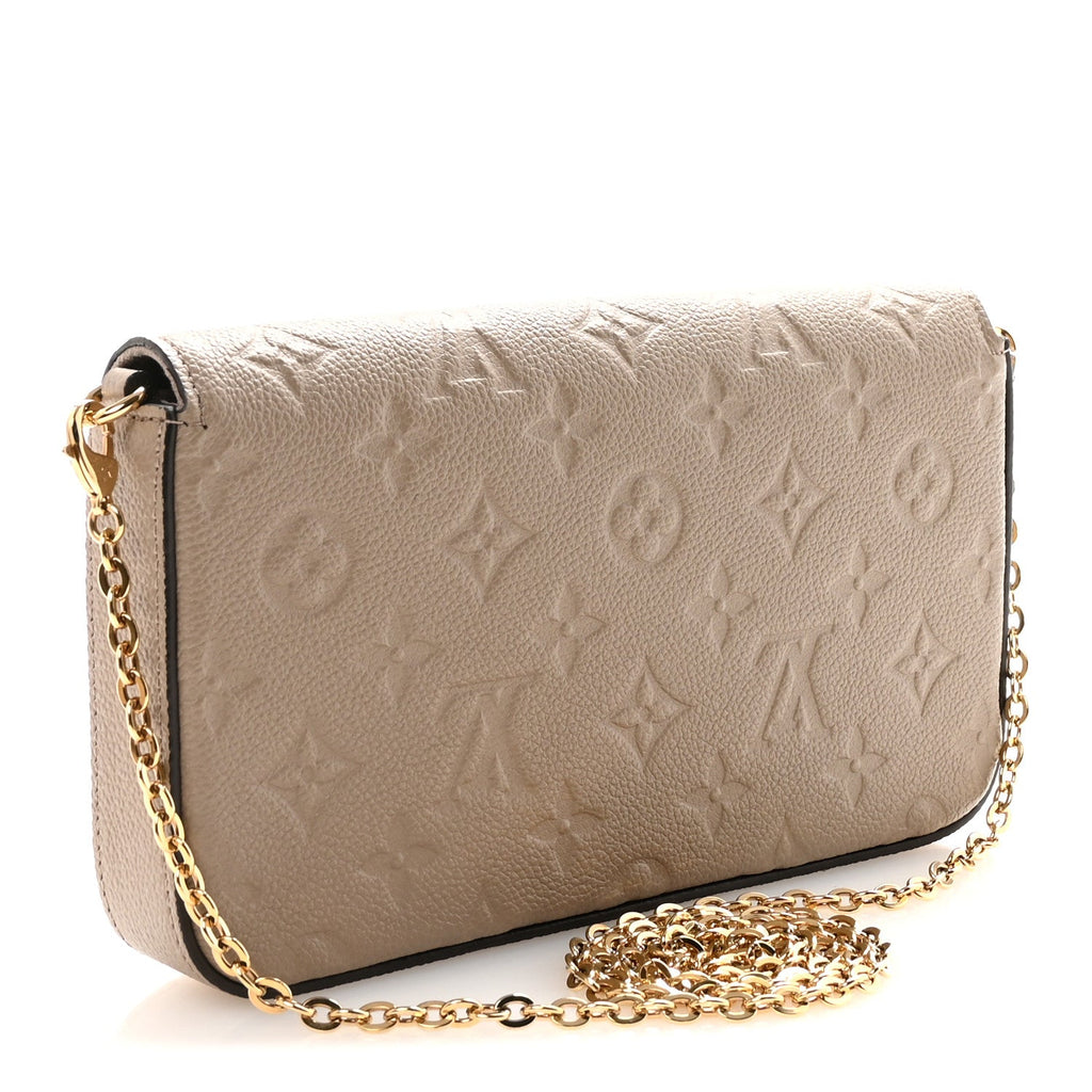 Louis Vuitton Empreinte Pochette Felicie Chain Wallet Tourterelle