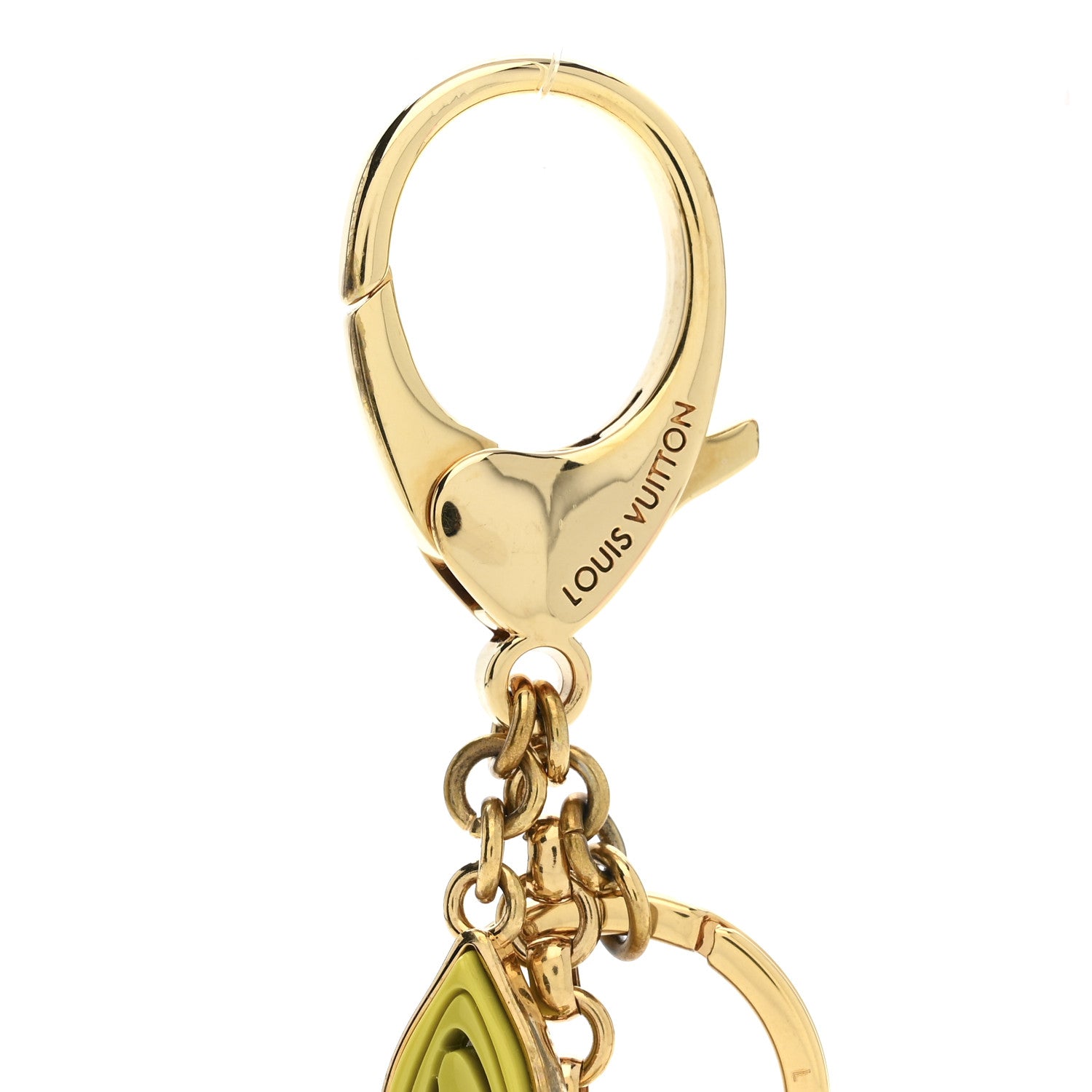 Louis Vuitton Resin Naif Bag Charm Grey Green